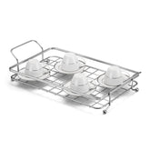 Bandeja 49x26x9,5 cm Cromado Fosco - Ela Decora